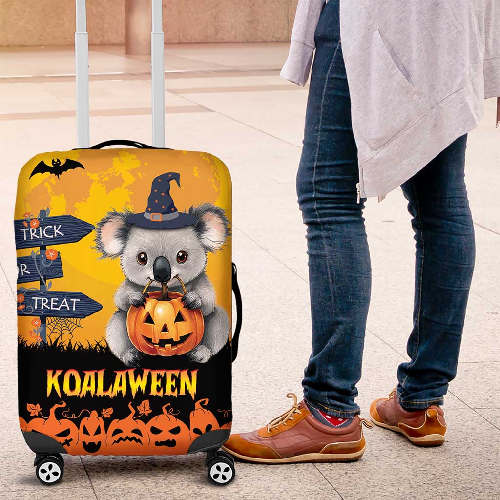 Happy Koalaween Luggage Cover Koala Ghost Trick or Treat
