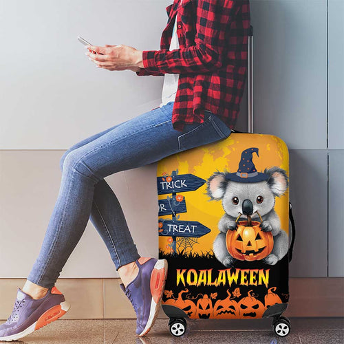 Happy Koalaween Luggage Cover Koala Ghost Trick or Treat