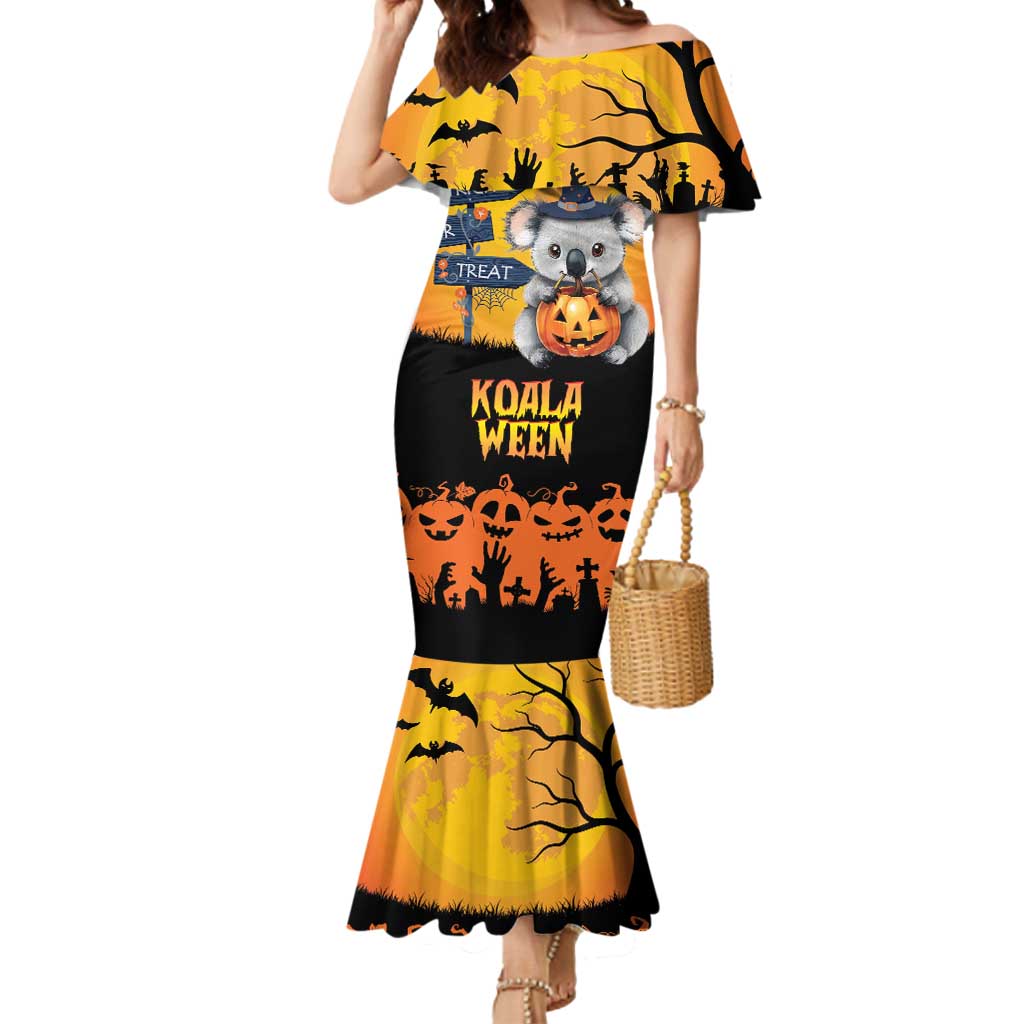 Happy Koalaween Mermaid Dress Koala Ghost Trick or Treat