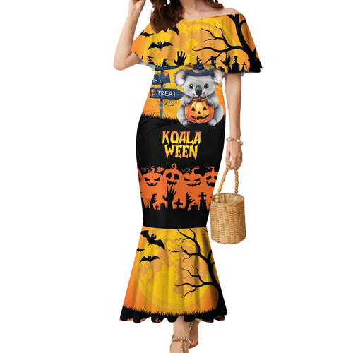 Happy Koalaween Mermaid Dress Koala Ghost Trick or Treat
