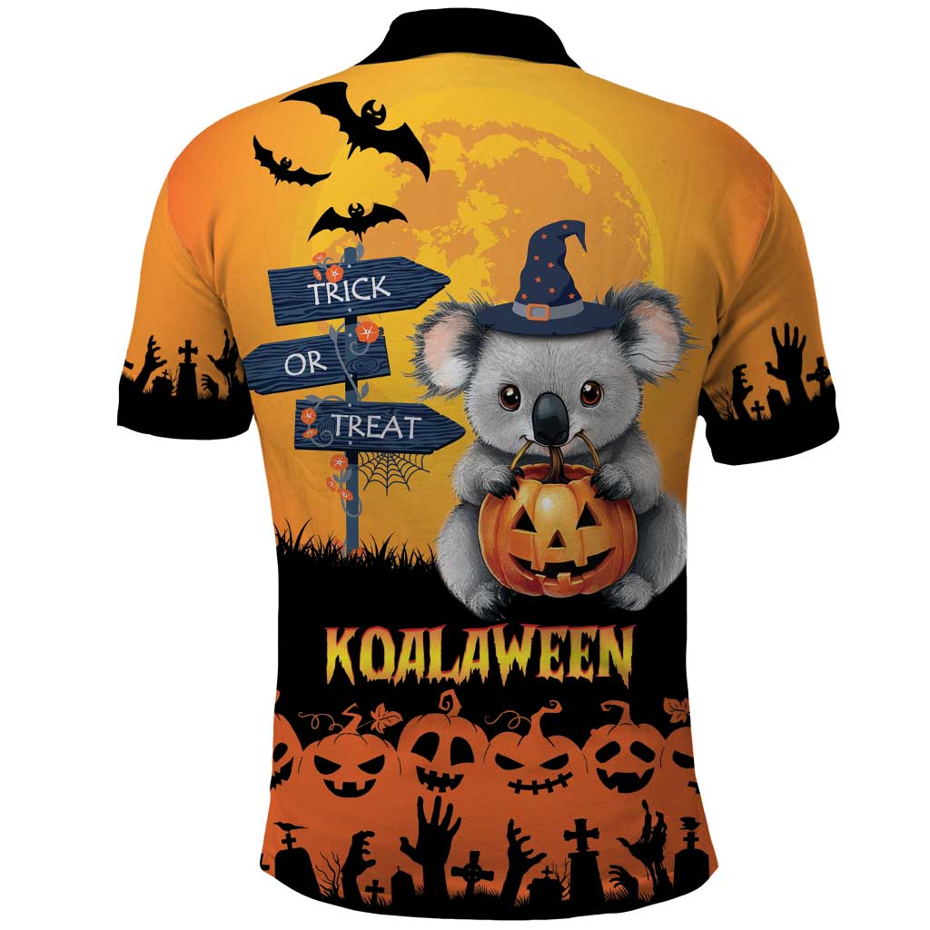 Happy Koalaween Polo Shirt Koala Ghost Trick or Treat
