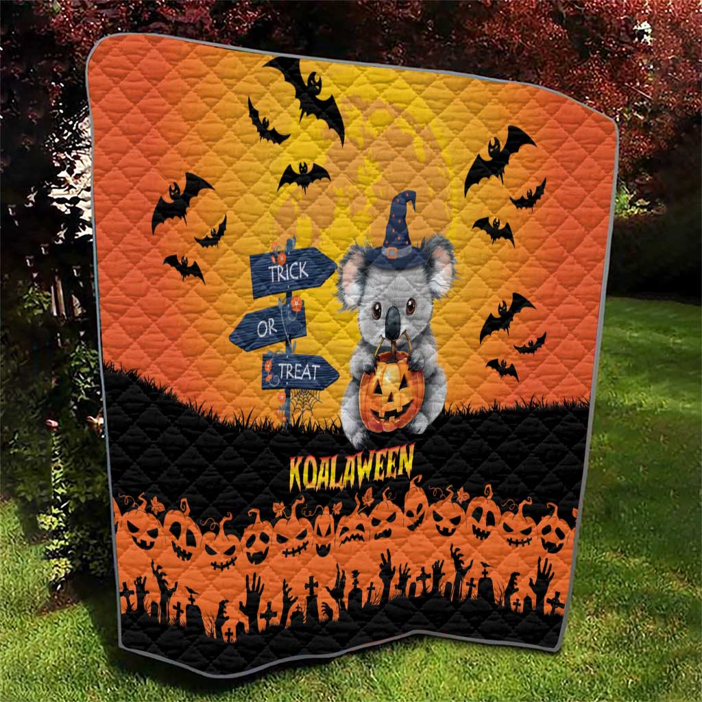 Happy Koalaween Quilt Koala Ghost Trick or Treat