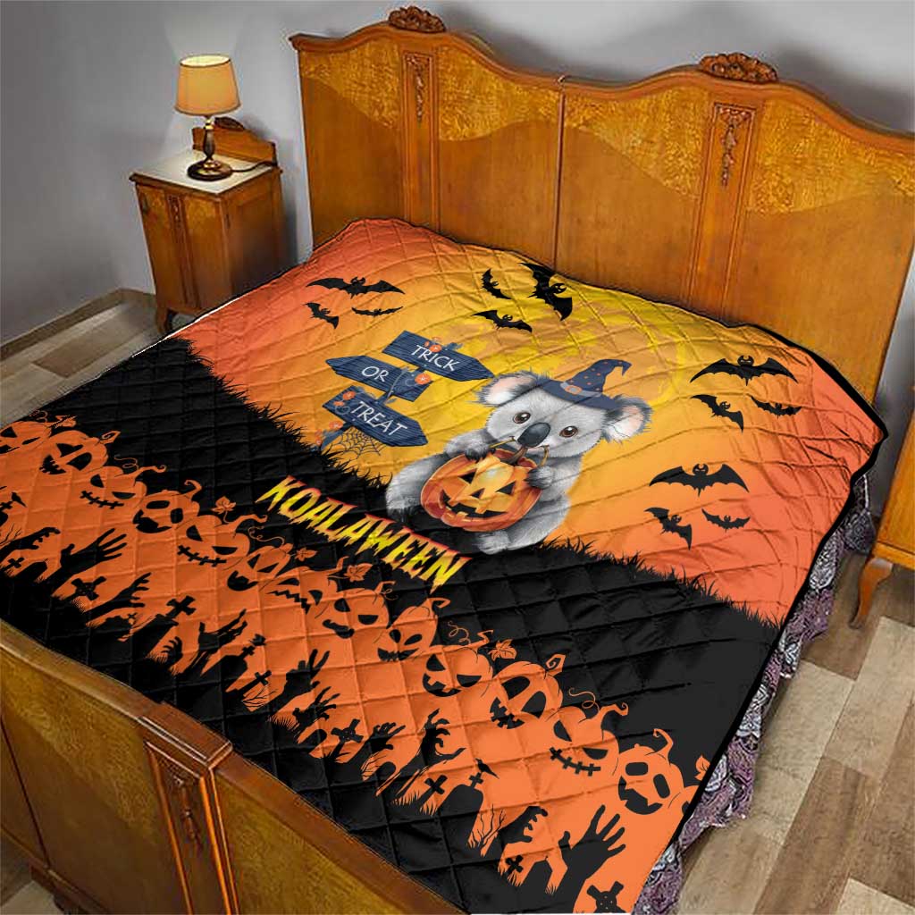 Happy Koalaween Quilt Koala Ghost Trick or Treat