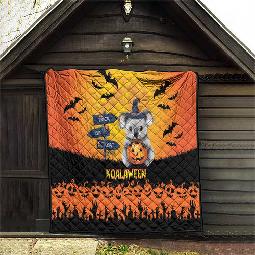 Happy Koalaween Quilt Koala Ghost Trick or Treat
