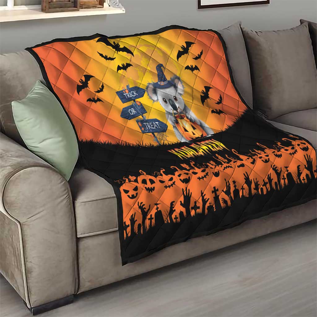 Happy Koalaween Quilt Koala Ghost Trick or Treat