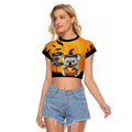 Happy Koalaween Raglan Cropped T Shirt Koala Ghost Trick or Treat