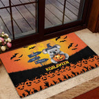 Happy Koalaween Rubber Doormat Koala Ghost Trick or Treat