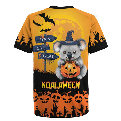 Happy Koalaween Rugby Jersey Koala Ghost Trick or Treat