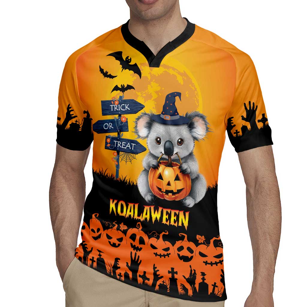 Happy Koalaween Rugby Jersey Koala Ghost Trick or Treat
