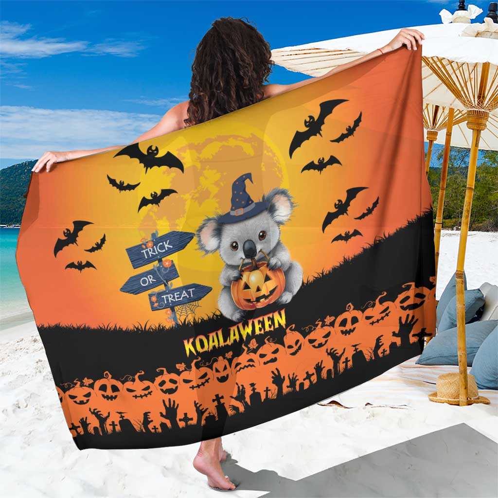 Happy Koalaween Sarong Koala Ghost Trick or Treat