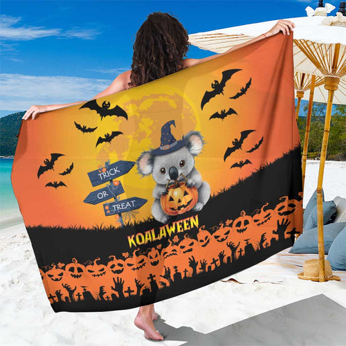 Happy Koalaween Sarong Koala Ghost Trick or Treat