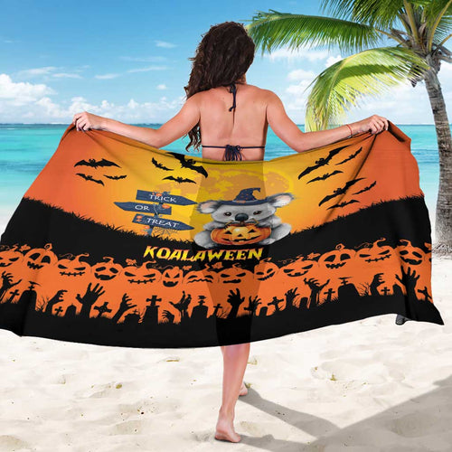 Happy Koalaween Sarong Koala Ghost Trick or Treat