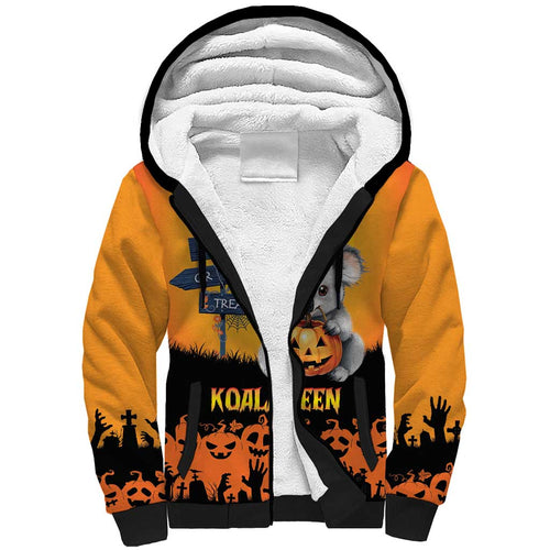 Happy Koalaween Sherpa Hoodie Koala Ghost Trick or Treat