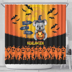 Happy Koalaween Shower Curtain Koala Ghost Trick or Treat