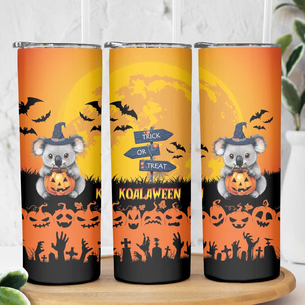 Happy Koalaween Skinny Tumbler Koala Ghost Trick or Treat