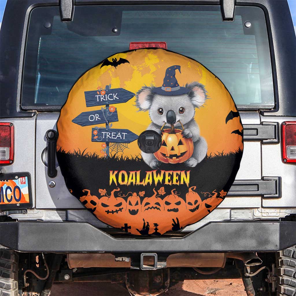 Happy Koalaween Spare Tire Cover Koala Ghost Trick or Treat
