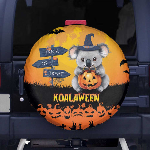 Happy Koalaween Spare Tire Cover Koala Ghost Trick or Treat