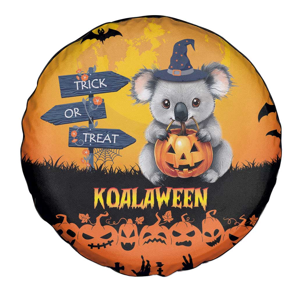 Happy Koalaween Spare Tire Cover Koala Ghost Trick or Treat