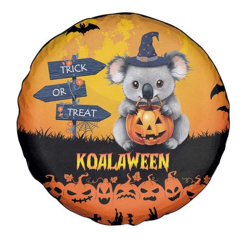 Happy Koalaween Spare Tire Cover Koala Ghost Trick or Treat