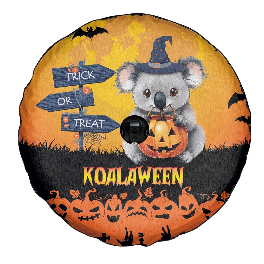 Happy Koalaween Spare Tire Cover Koala Ghost Trick or Treat