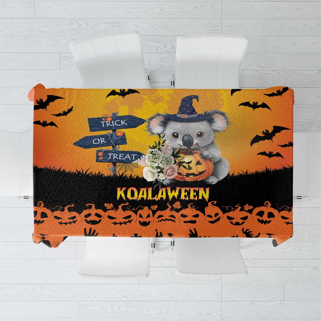Happy Koalaween Tablecloth Koala Ghost Trick or Treat