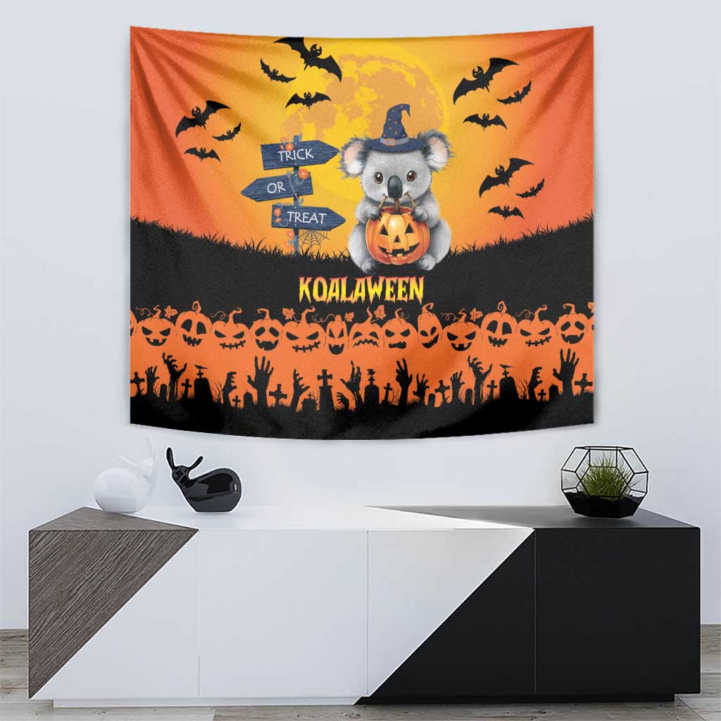 Happy Koalaween Tapestry Koala Ghost Trick or Treat