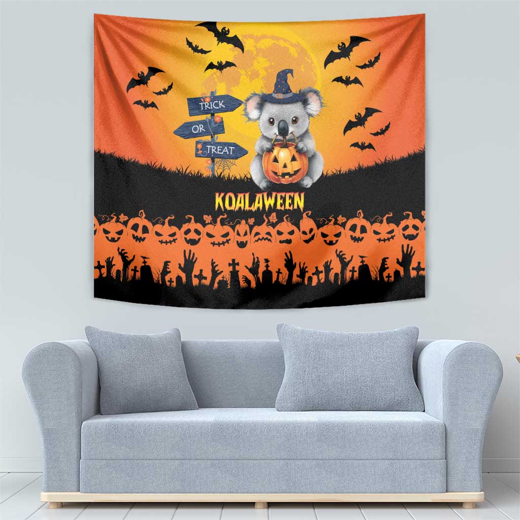 Happy Koalaween Tapestry Koala Ghost Trick or Treat
