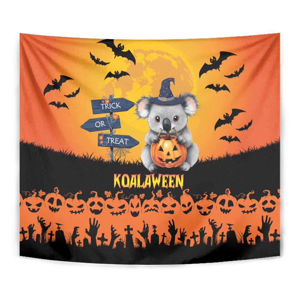 Happy Koalaween Tapestry Koala Ghost Trick or Treat