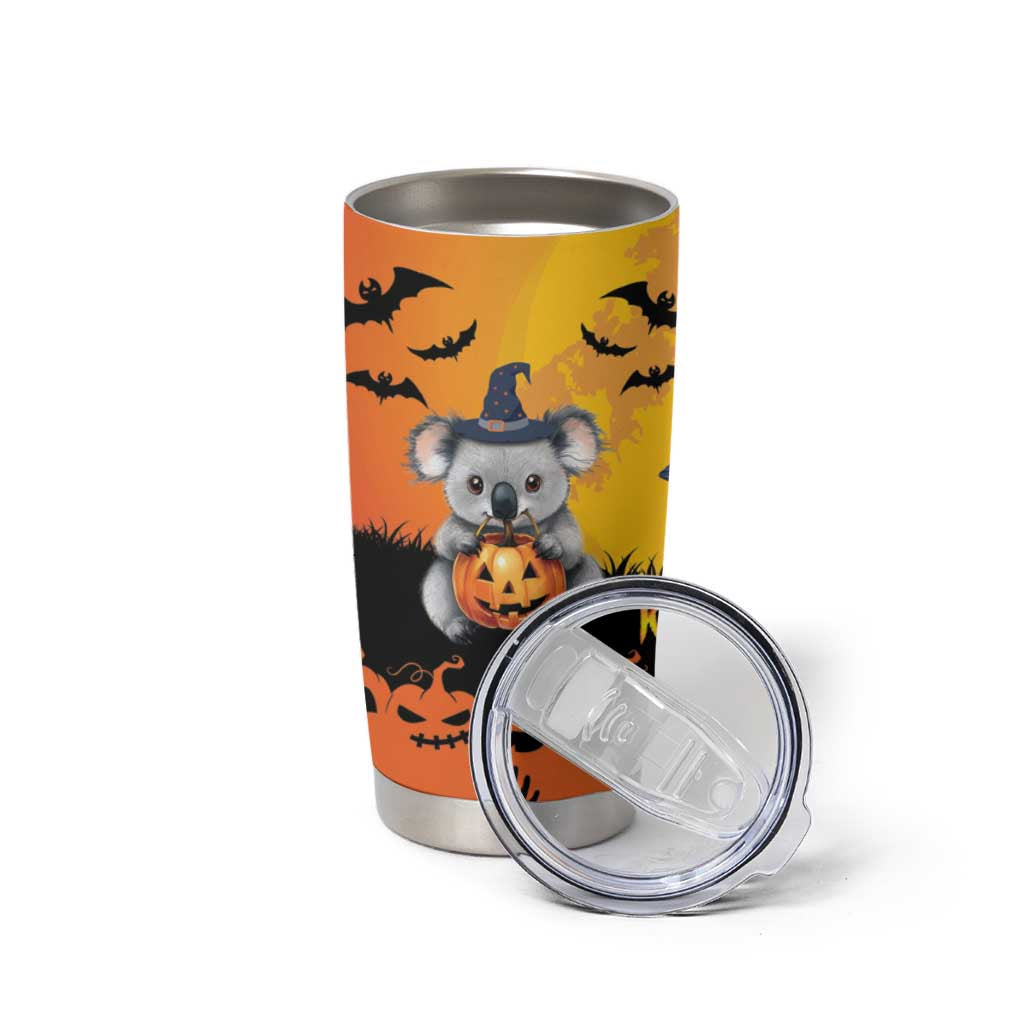 Happy Koalaween Tumbler Cup Koala Ghost Trick or Treat