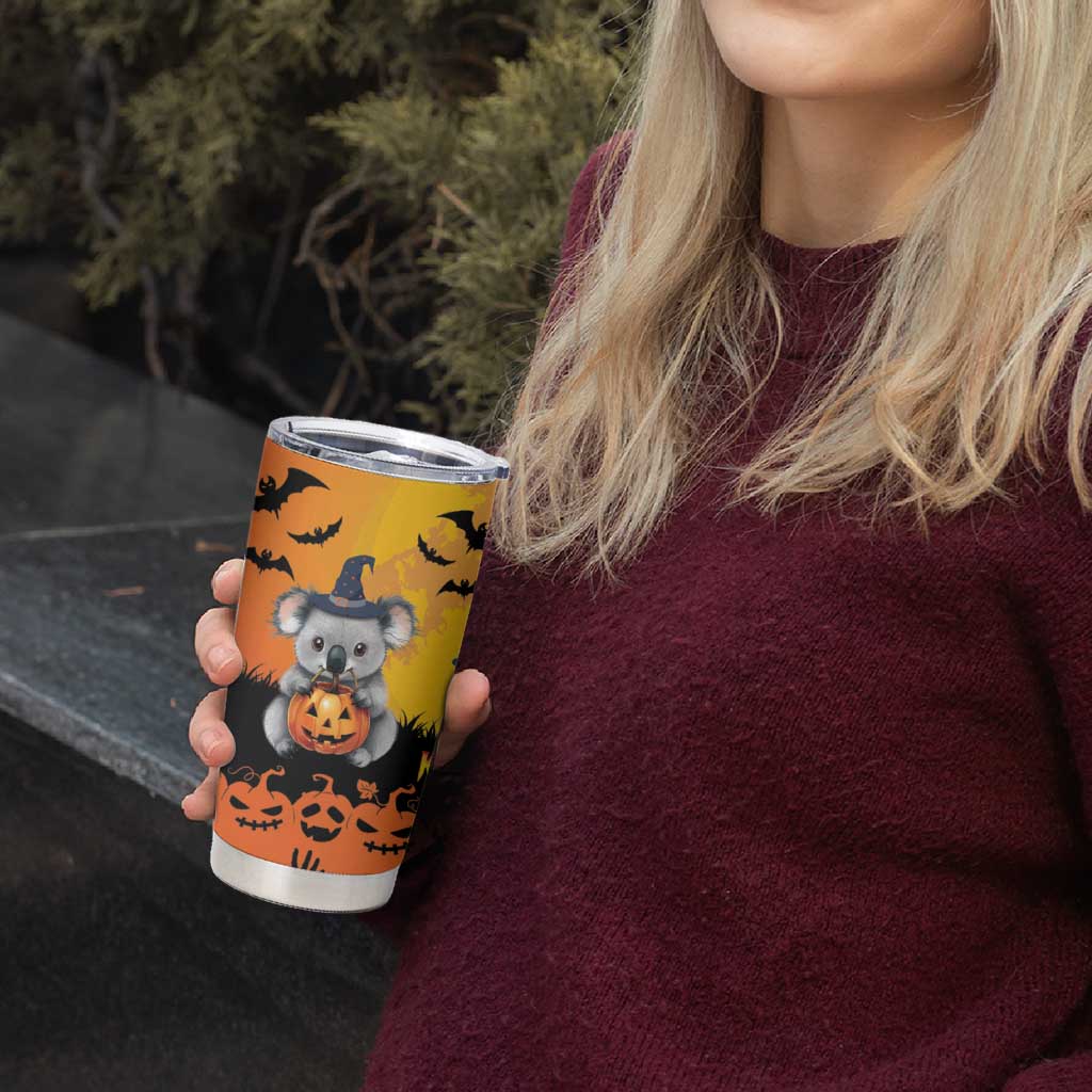 Happy Koalaween Tumbler Cup Koala Ghost Trick or Treat
