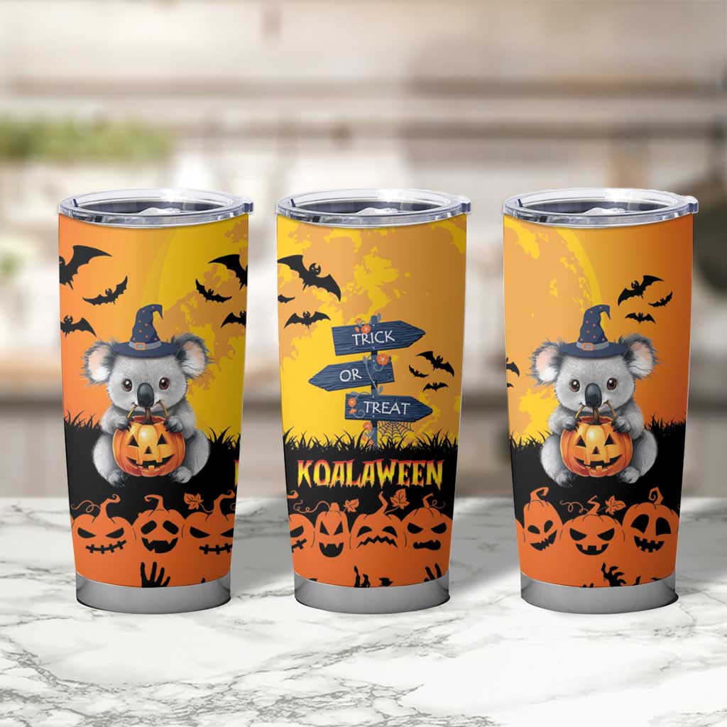 Happy Koalaween Tumbler Cup Koala Ghost Trick or Treat