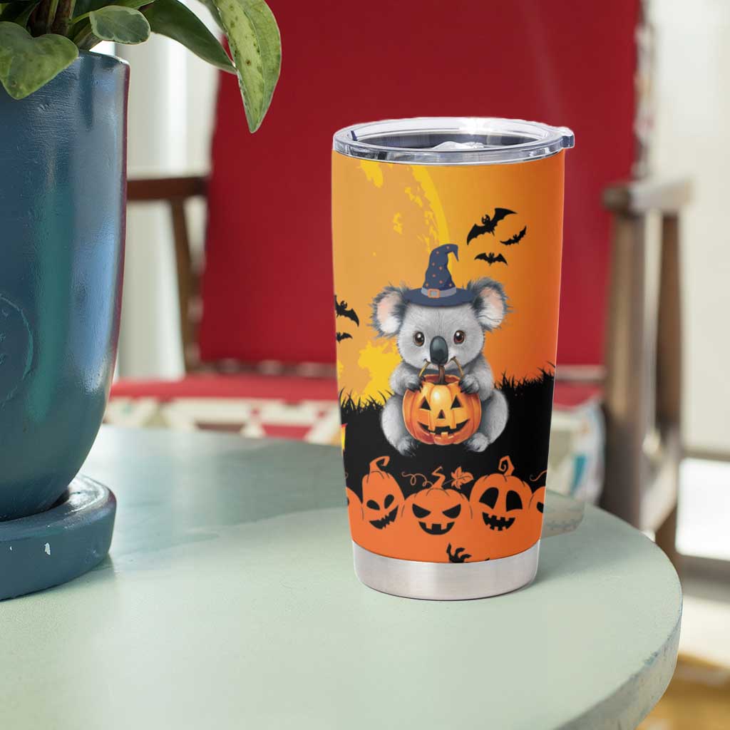 Happy Koalaween Tumbler Cup Koala Ghost Trick or Treat