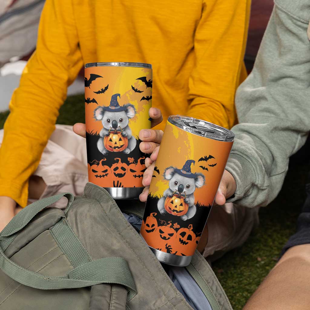 Happy Koalaween Tumbler Cup Koala Ghost Trick or Treat