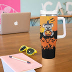 Happy Koalaween Tumbler With Handle Koala Ghost Trick or Treat