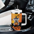 Happy Koalaween Tumbler With Handle Koala Ghost Trick or Treat
