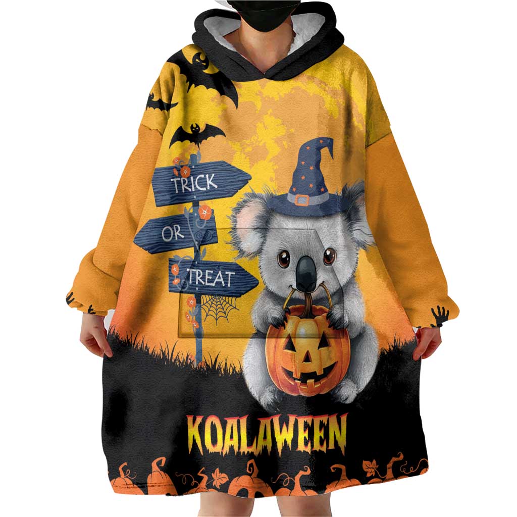 Happy Koalaween Wearable Blanket Hoodie Koala Ghost Trick or Treat