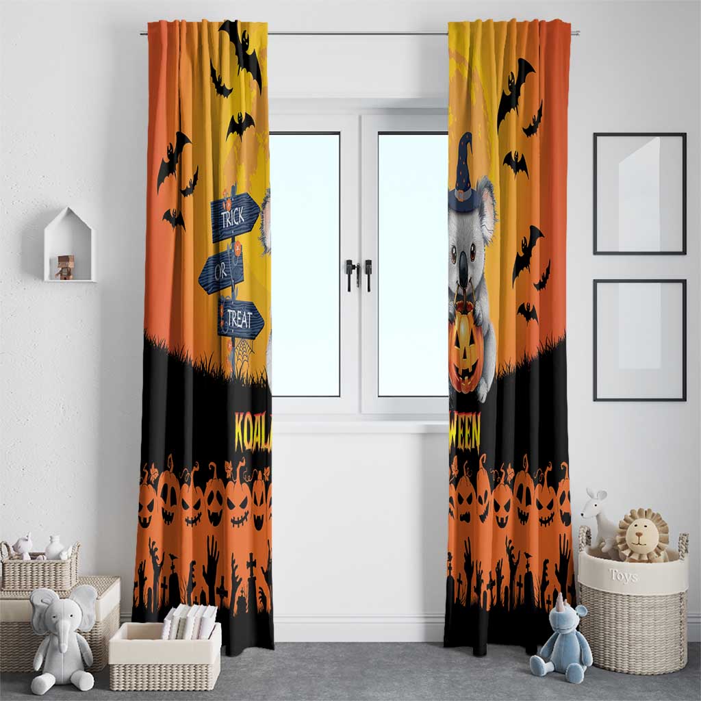 Happy Koalaween Window Curtain Koala Ghost Trick or Treat