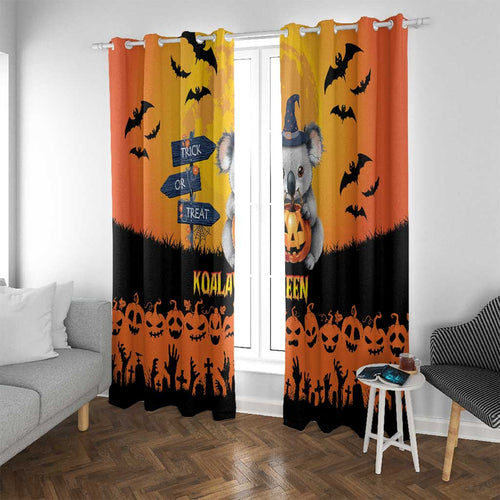 Happy Koalaween Window Curtain Koala Ghost Trick or Treat