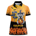 Happy Koalaween Women Polo Shirt Koala Ghost Trick or Treat