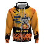 Happy Koalaween Zip Hoodie Koala Ghost Trick or Treat