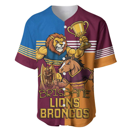 Brisbane Pride Lions and Broncos Baseball Jersey - Aussie Hoodie