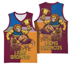 Brisbane Pride Lions and Broncos Basketball Jersey - Aussie Hoodie