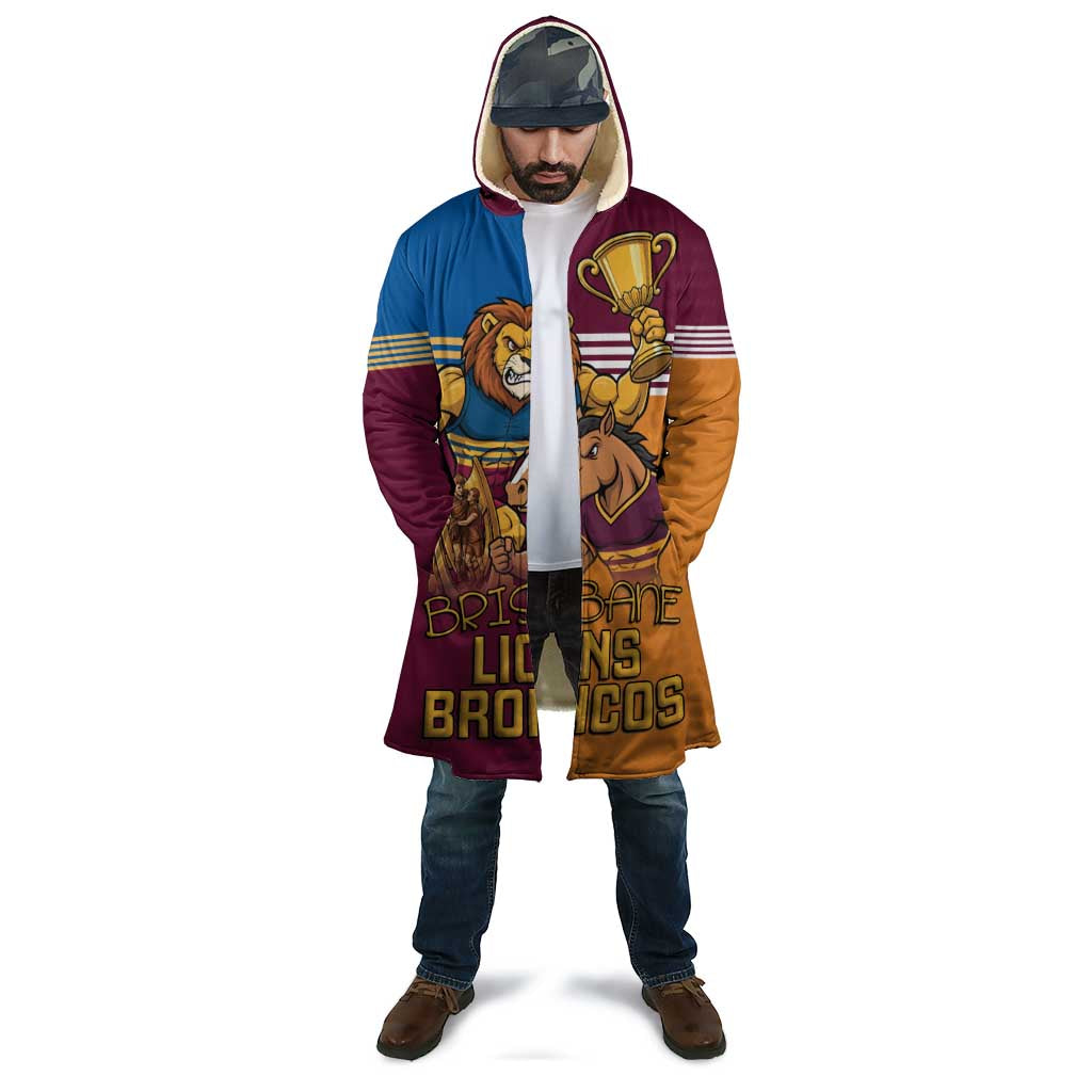 Brisbane Pride Lions and Broncos Cloak - Aussie Hoodie