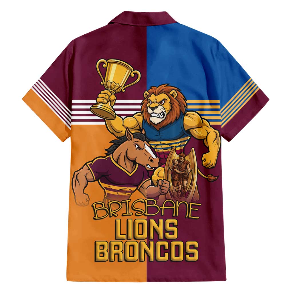 Brisbane Pride Lions and Broncos Hawaiian Shirt - Aussie Hoodie