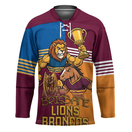Brisbane Pride Lions and Broncos Hockey Jersey - Aussie Hoodie