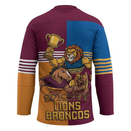 Brisbane Pride Lions and Broncos Hockey Jersey - Aussie Hoodie