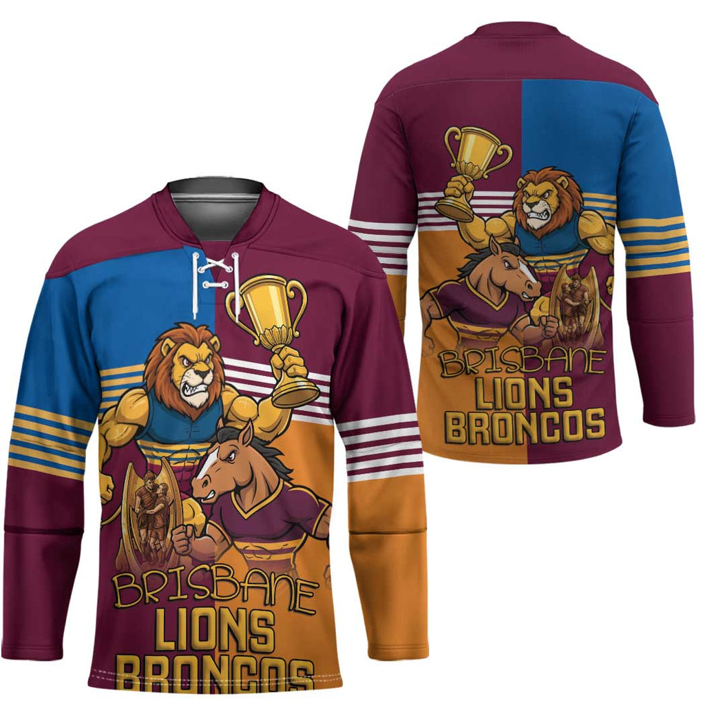 Brisbane Pride Lions and Broncos Hockey Jersey - Aussie Hoodie