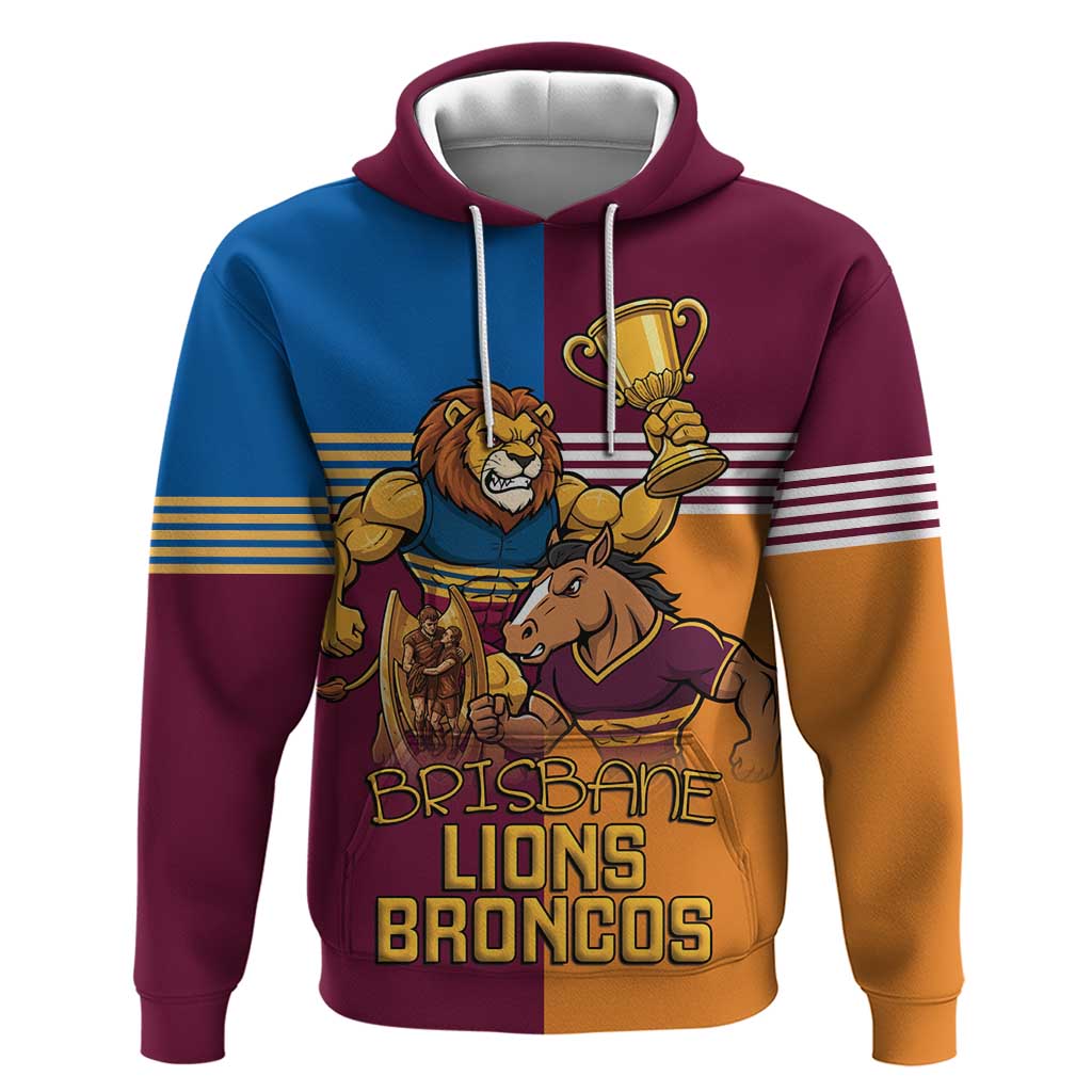 Brisbane Pride Lions and Broncos Hoodie - Aussie Hoodie