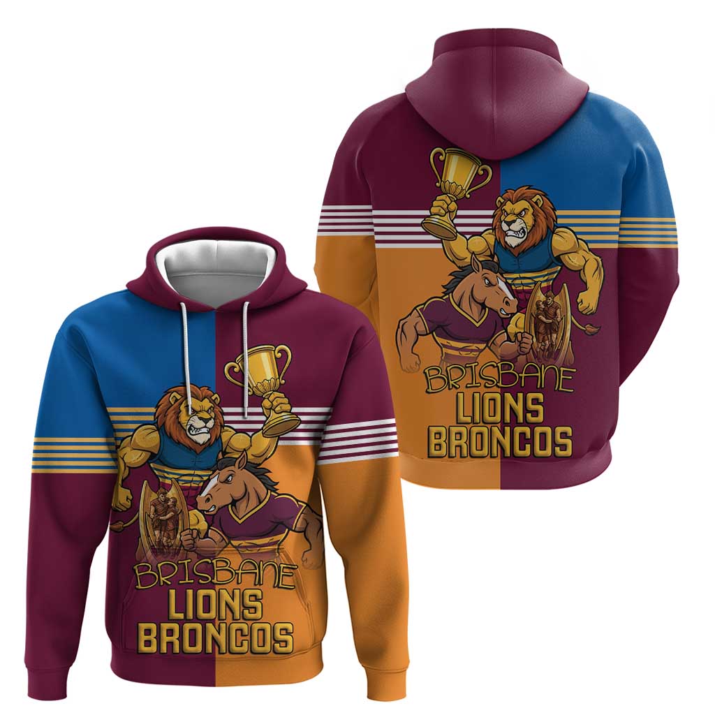 Brisbane Pride Lions and Broncos Hoodie - Aussie Hoodie