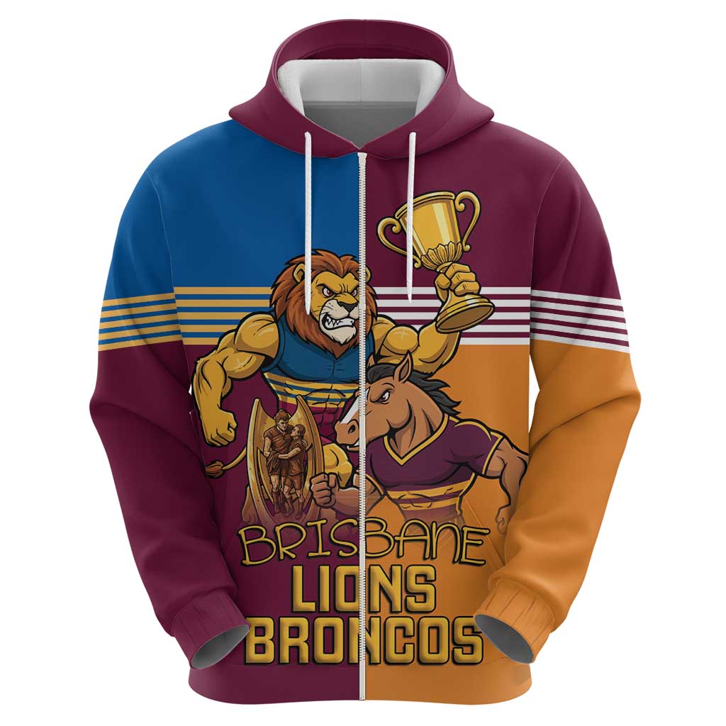 Brisbane Pride Lions and Broncos Hoodie - Aussie Hoodie